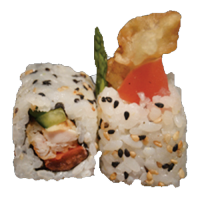 Uramaki de pollo tempura