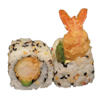 Uramaki de langostino tempura